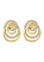 5/8 ct. t.w. Diamond Interlock Earrings in 14K Yellow Gold