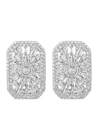 14K White Gold Diamond Earrings