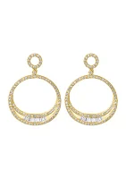 14K Yellow Gold Diamond Earrings