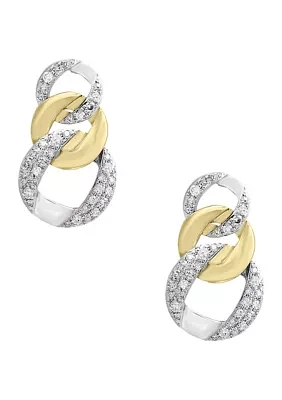 1/3 ct. t.w. Diamond Earrings in 14K Two Tone Gold 