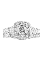  14K White Gold Lab Grown Diamond Ring (With  1/2 ct. t.w. Center Size) 