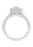  14K White Gold Lab Grown Diamond Ring (With  1/2 ct. t.w. Center Size) 