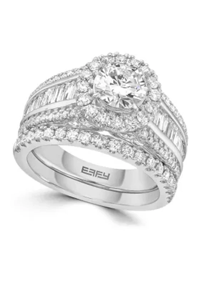 2.46 ct. t.w. Lab Created Diamond Bridal Set Ring in 14K White Gold