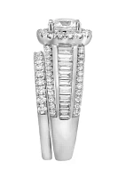 2.46 ct. t.w. Lab Created Diamond Bridal Set Ring in 14K White Gold