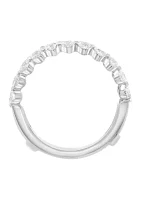 Lab Grown Diamond Bridal Insert Ring in 14K White Gold