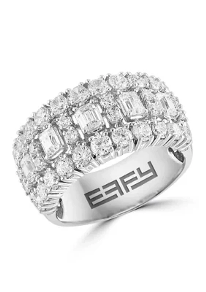 Lab Created Diamond Band Ring in 14K White Gold