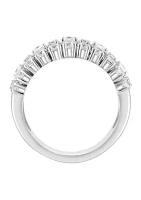 Lab Created Diamond Band Ring in 14K White Gold