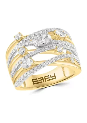 14K White Gold & Yellow Gold Lab Grown Diamond Ring