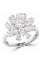 2.43 ct. t.w. Lab Grown Flower Ring in 14K White Gold