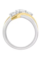 14K White & Yellow Gold Lab Grown Diamond Ring 