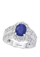 1.9 ct. t.w. Sapphire and 0.94 ct. t.w. Diamond Ring in 14k White Gold