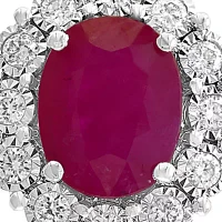 1.9 ct. t.w. Ruby And 1/3 ct. t.w. Diamond Ring in 14k White Gold