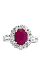 1.9 ct. t.w. Ruby And 1/3 ct. t.w. Diamond Ring in 14k White Gold