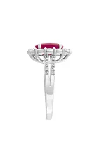 1.9 ct. t.w. Ruby And 1/3 ct. t.w. Diamond Ring in 14k White Gold