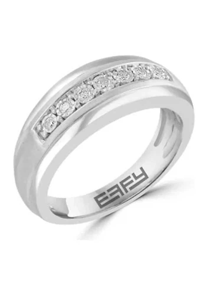 Men's Diamond Ring in Sterling Silver