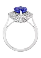 3/8 ct. t.w. Tanzanite, 2.99 ct. t.w. Diamond Ring in 14K White Gold