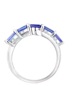 1/8 ct. t.w. Diamond and Tanzanite Ring in 925 Sterling Silver