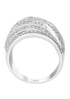 1 ct. t.w. Diamond Bypass Ring in 14K White Gold