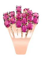 3/4 ct. t.w. Ruby, 5.94 ct. t.w. Diamond Ring in 14K Rose Gold