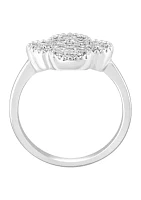 1/3 ct. t.w. Diamond Clover Ring in Sterling Silver 