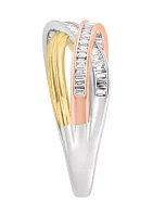 1/3 ct. t.w. Diamond Band Ring In 14K White, Yellow, Pink Gold  