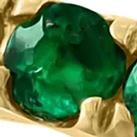 1/2 ct. t.w. Emerald Ring in 14K Yellow Gold Plated Sterling Silver