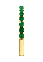 1/2 ct. t.w. Emerald Ring in 14K Yellow Gold Plated Sterling Silver