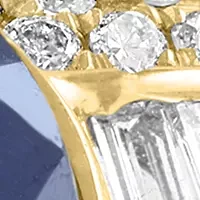 1.31 ct. t.w. Sapphire, 1.42 ct. t.w. Diamond Ring in 14K Yellow Gold