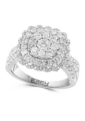 14K White Gold Diamond Ring