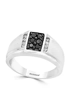 Sterling Silver Black Diamond Ring