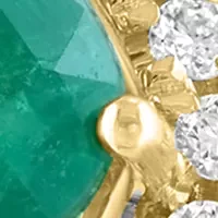 3/4 ct. t.w. Diamond and 1/2 ct. t.w. Emerald Ring in 14K Two-Tone Gold 
