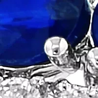 1/3 ct. t.w. Diamond and 1.33 ct. t.w. Sapphire Ring in 14K White Gold 