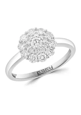 14K White Gold Diamond Ring 