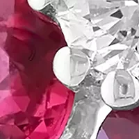 1/8 ct. t.w. Diamond and 1 ct. t.w. Ruby Ring in 14K White Gold 