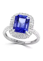 1/2 ct. t.w. Tanzanite, 2.91 ct. t.w. Diamond Ring in 14K White Gold