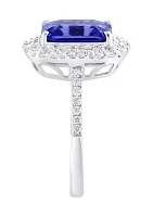 1/2 ct. t.w. Tanzanite, 2.91 ct. t.w. Diamond Ring in 14K White Gold