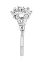 Sterling Silver Diamond Ring