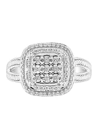 Sterling Silver 1/10 ct. t.w. Diamond Miracle Ring Set