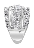 Sterling Silver 1 ct. t.w. Miracle Diamond Ring