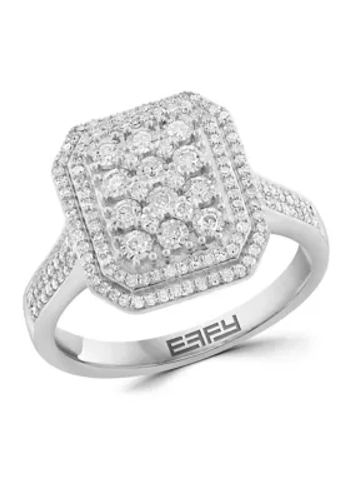 Sterling Silver Diamond Ring