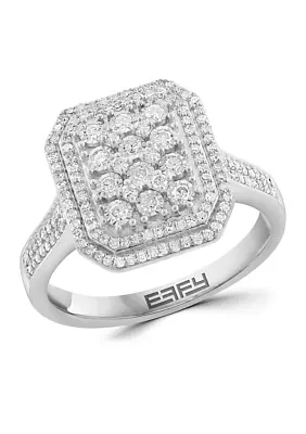 Sterling Silver Diamond Ring