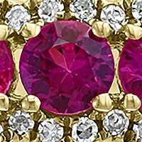 1/4 ct. t.w. Diamond, 1.28 Natural Ruby Ring 14k Yellow Gold