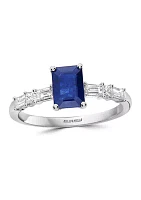 1.05 Sapphire and 1/4 ct. t.w. Diamond Ring in 14K White Gold 