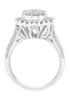 1 ct. t.w. Diamond Round Cluster Ring in 14K White Gold 