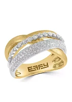 14K White Gold and Yellow Gold Diamond Ring 