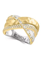 1/2 ct. t.w. Diamond Band Ring in 14K White and Yellow Gold