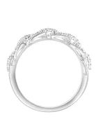 1/2 ct. t.w. Diamond Link Ring in 14K White Gold 