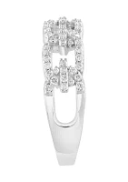 1/2 ct. t.w. Diamond Link Ring in 14K White Gold 