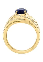 3/4 ct. t.w. Sapphire, 1.9 ct. t.w. Diamond Ring in 14K Yellow Gold