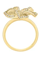 1/3 ct. t.w. Diamond Flower Ring in 14K Yellow Gold